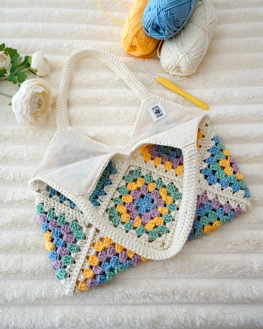 Pastel Granny Square HandBag