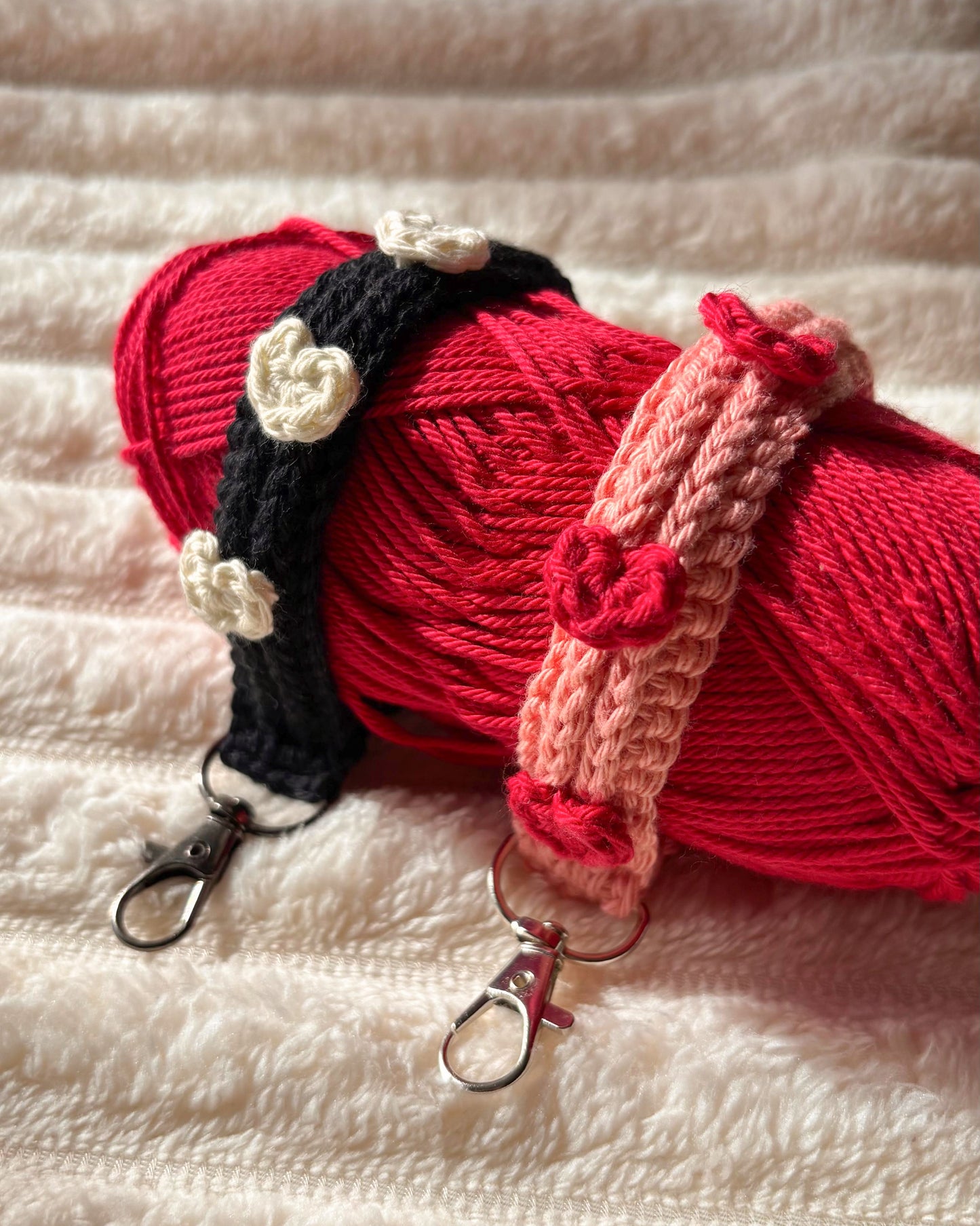 Mini Hearts Wrist Keychain