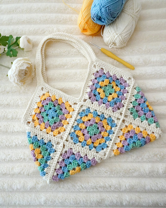 Pastel Granny Square HandBag