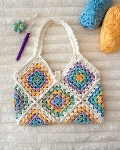 Pastel Granny Square HandBag