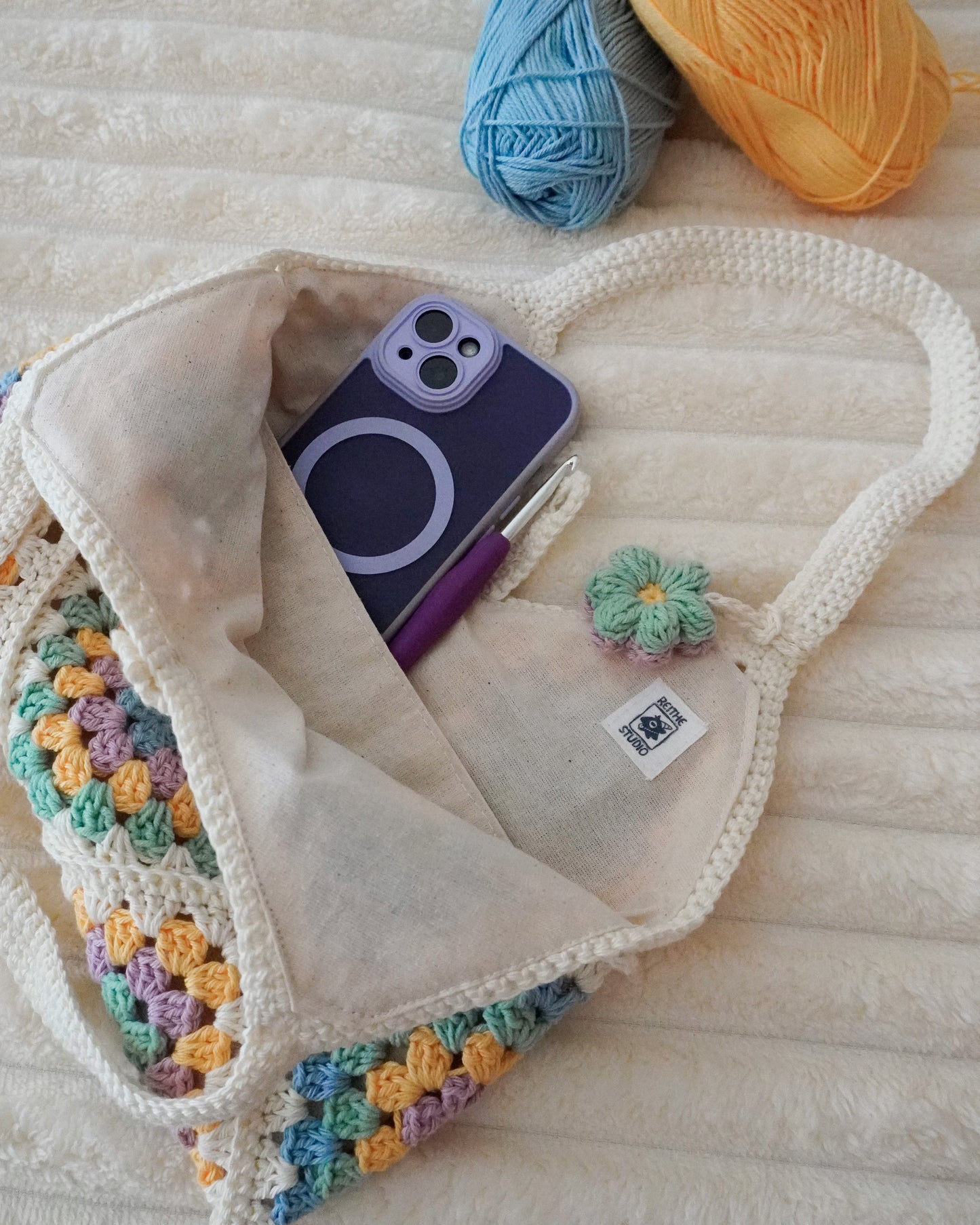 Pastel Granny Square HandBag