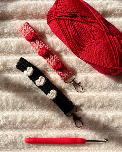 Mini Hearts Wrist Keychain