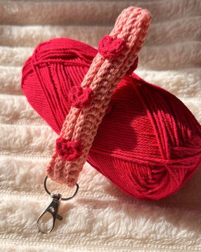 Mini Hearts Wrist Keychain