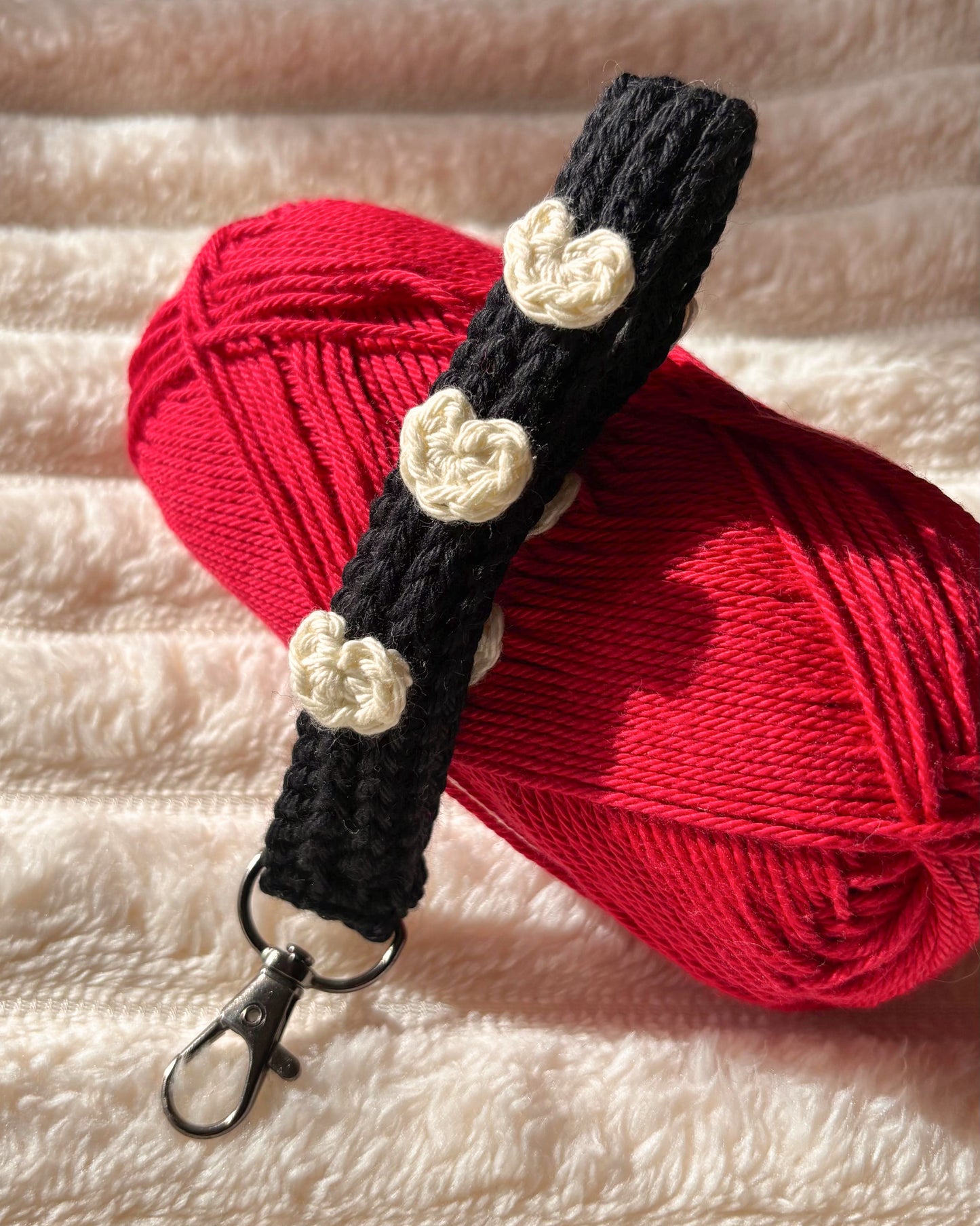 Mini Hearts Wrist Keychain